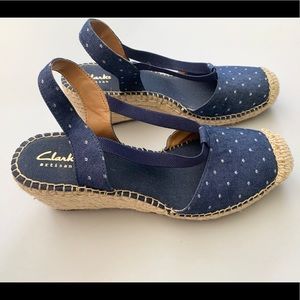 Clarks Artisan Espadrille Wedges